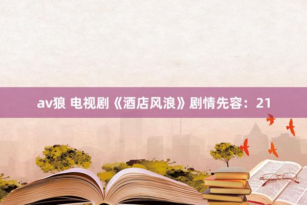 av狼 电视剧《酒店风浪》剧情先容：21