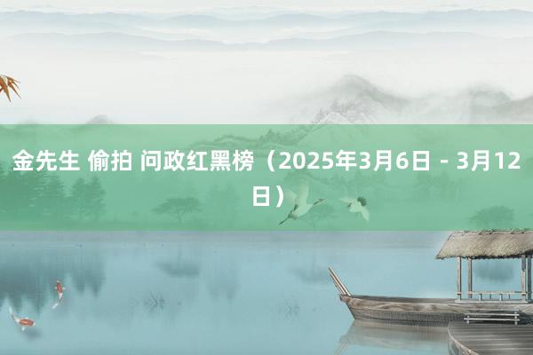 金先生 偷拍 问政红黑榜（2025年3月6日－3月12日）