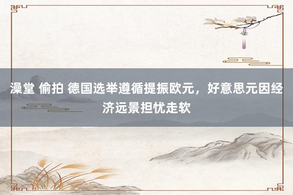 澡堂 偷拍 德国选举遵循提振欧元，好意思元因经济远景担忧走软