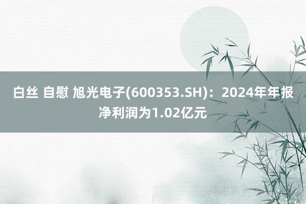白丝 自慰 旭光电子(600353.SH)：2024年年报净利润为1.02亿元