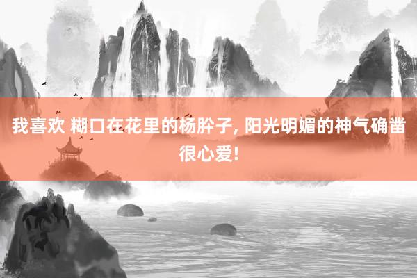 我喜欢 糊口在花里的杨肸子, 阳光明媚的神气确凿很心爱!
